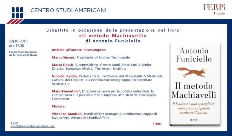 Il Metodo Machiavelli Raccontato Da Antonio Funiciello Un Incontro Ferpi Lazio